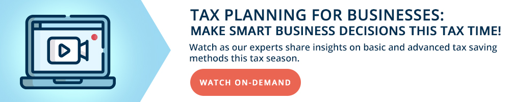 Tax Planning for Businesses Webinar Recorded Live